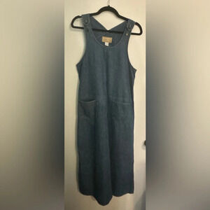 Liz Claiborne Lizwear Petite Womens Jean Jumper Adjustable Straps 2 Pocket Sz 8P